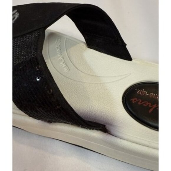 Skechers Womens Tone-Ups Size 6 Shoes White Brown Comfort Wedge Toning Sandals - Picture 9 of 10